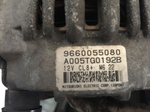 Alternatore corrente originale 12V 9660055080 Citroën C3 II